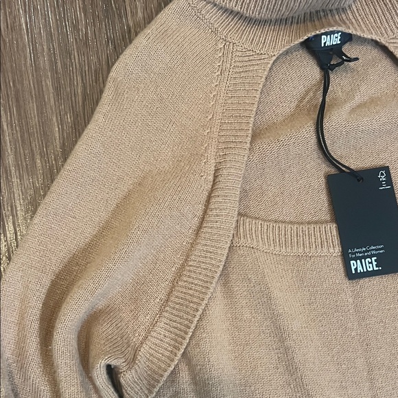 PAIGE Tan Long Sleeve Knit Dress - Picture 9 of 15